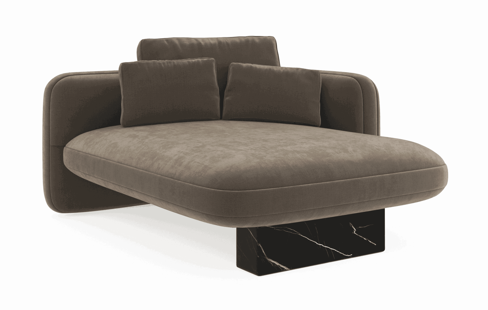 Caracole UPH-425V-RH5-A Overlap RAF Chaise Dark Taupe