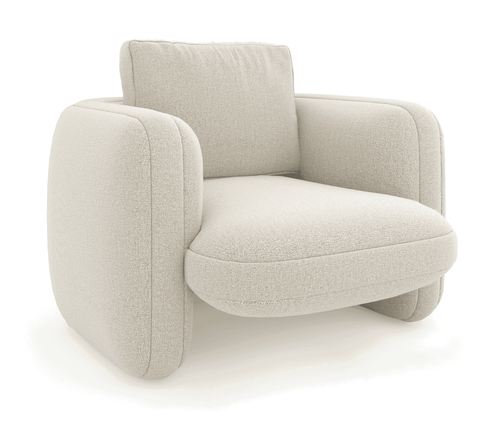 Caracole UPH-425V-032-B Overlap Chair Ecru