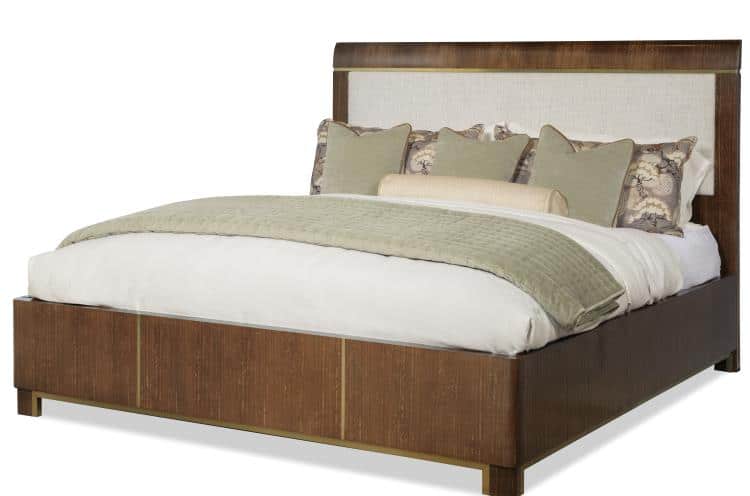 Century CEA-126-V1 Maxwell Upholstered Panel King Bed – Clove