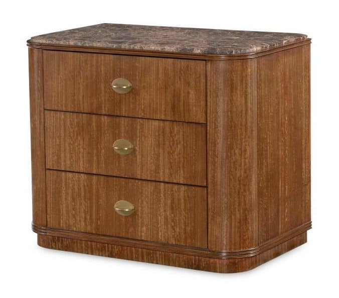 Century CEA-221-V1 Maxwell Three Drawer Nightstand – Clove