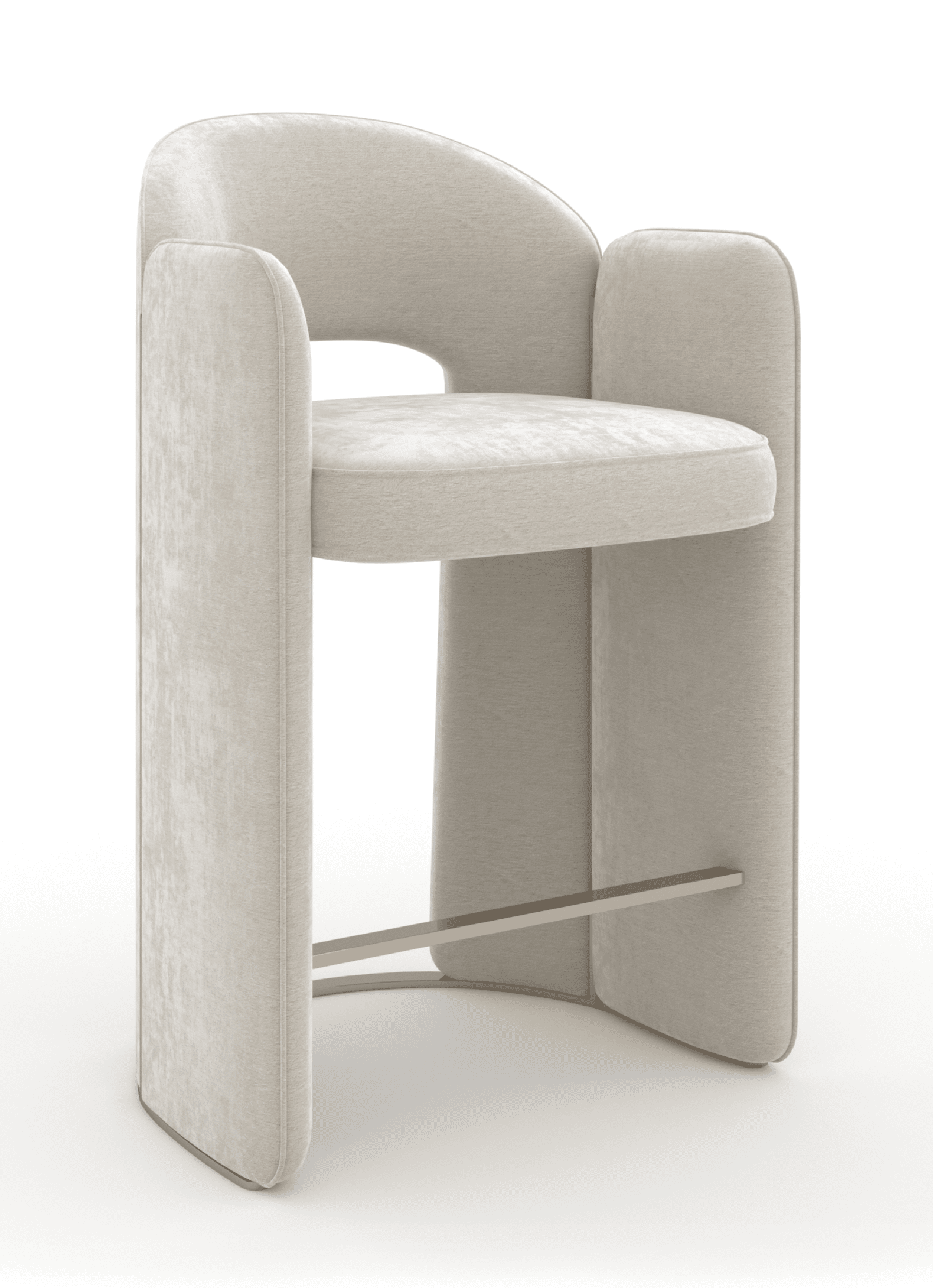 Caracole CLA-425V-311 Overlap Counter Stool Ivory