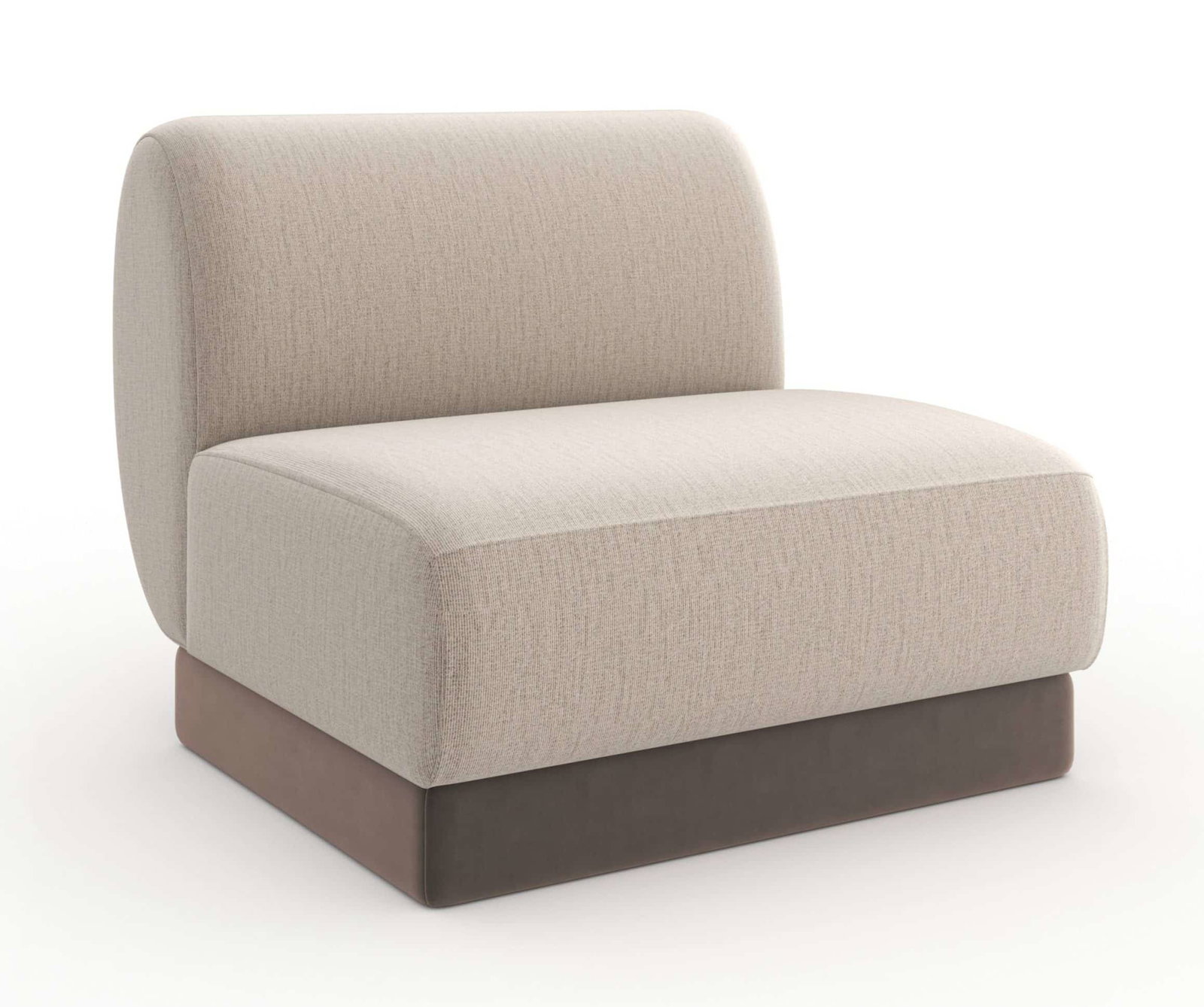 Caracole UPH-425V-AC1-A Seta Armless Chair Oatmeal