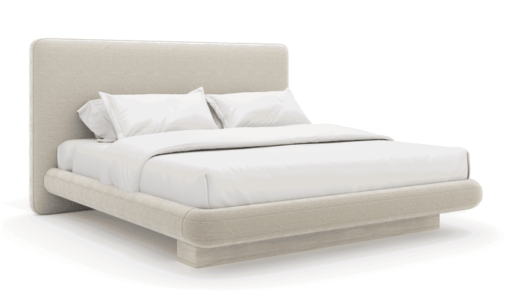 Caracole CLA-425V-121 Overlap Uph Kg Bed Ivory