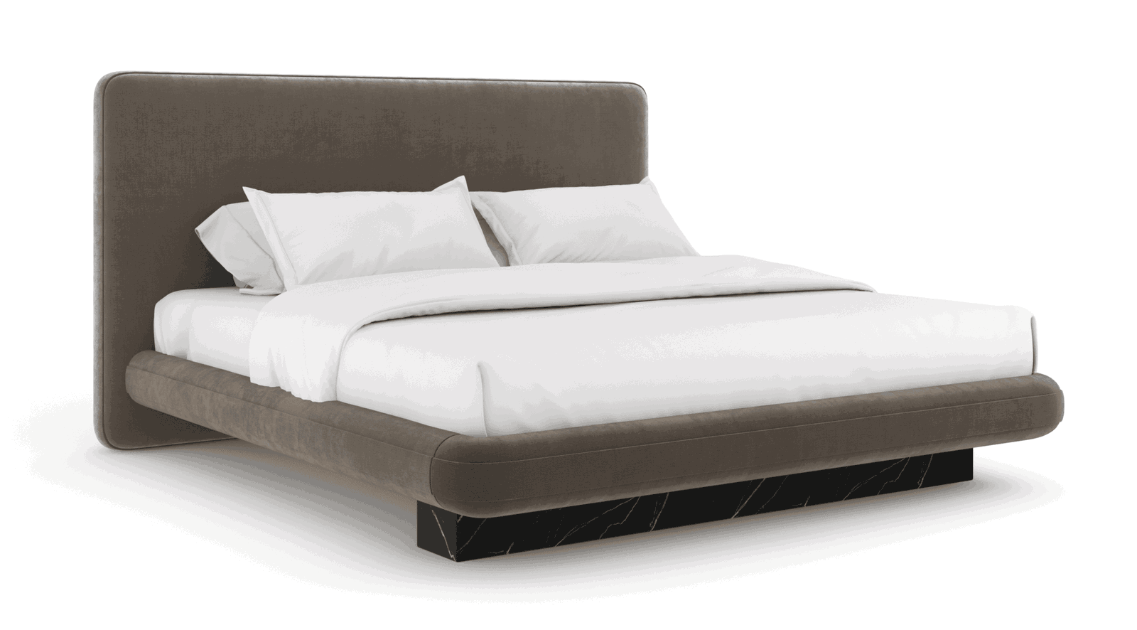 Caracole CLA-425V-127 Overlap Uph Kg Bed Dark Taupe