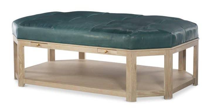 Highland House 1083-52-B Abrams Cocktail Ottoman with Tufting