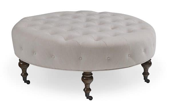 Bassett Furniture 1410-45RT-1628-0-BRASS-BF808 Belwood Tufted Round Ottoman Bassett Furniture 1410-45RT-1628-0-BRASS-BF808 Belwood Tufted Round Ottoman
