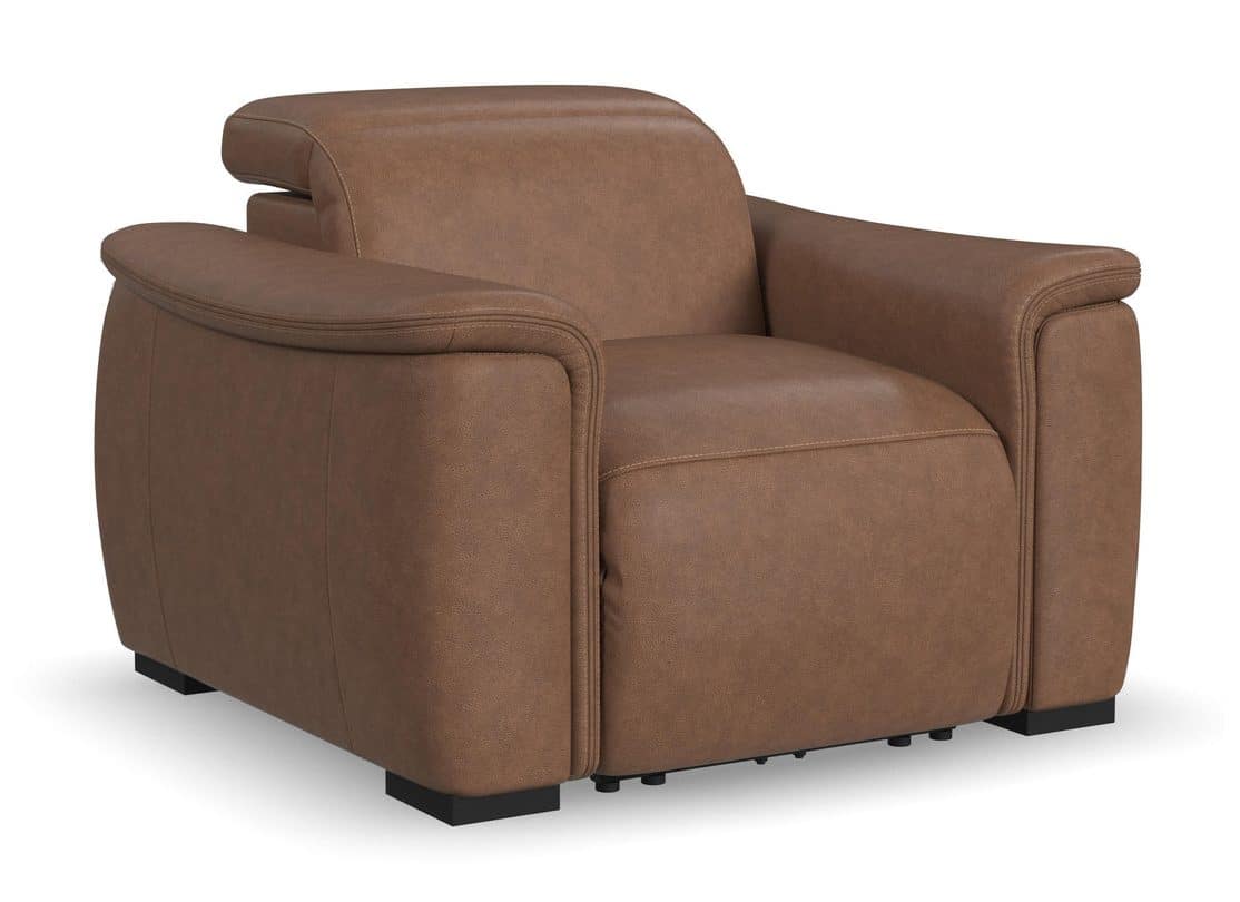 Flexsteel 1427-50PH-73272 Camden Leather Power Recliner with Power Headrest