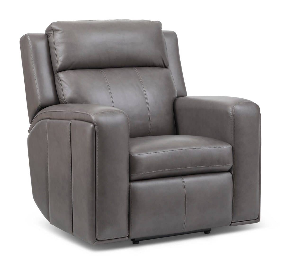 Flexsteel 1596-50PH-70502 Wyatt Leather Power Recliner with Power Headrest & Lumbar