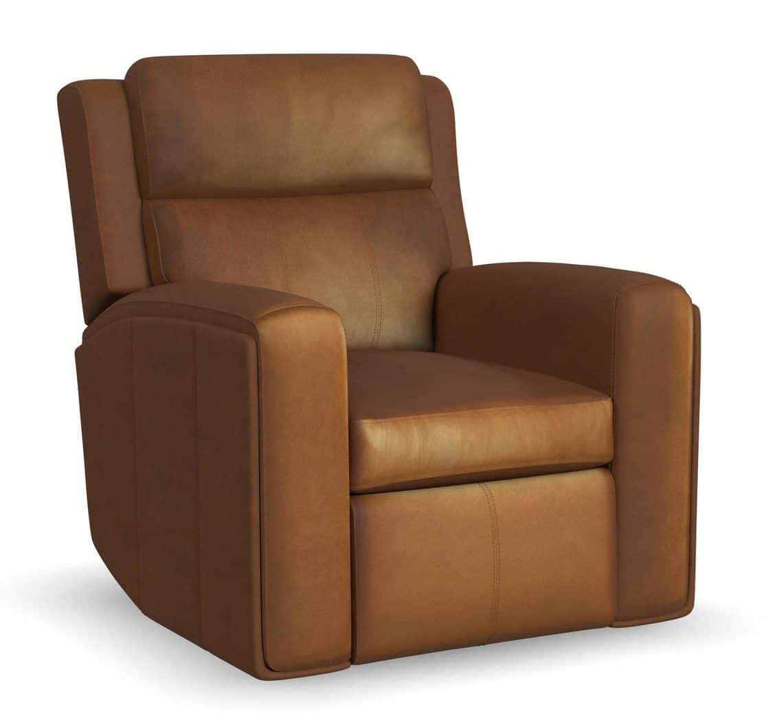 Flexsteel 1596-50PH-70572 Wyatt Leather Power Recliner with Power Headrest & Lumbar