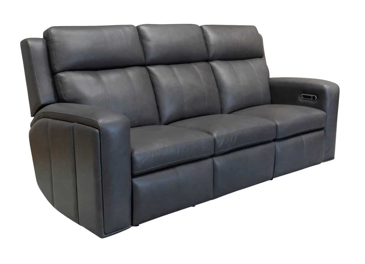 Flexsteel 1596-62PH-70502 Wyatt Leather Power Reclining Sofa with Power Headrests & Lumbar