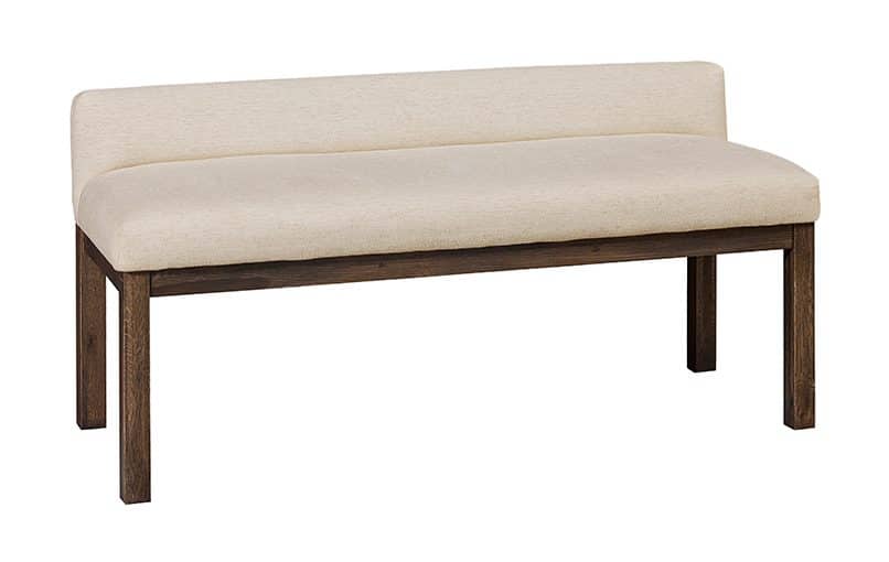 Artisan & Post 190-080I Ivory Cream Uph Bench In Espresso Oak