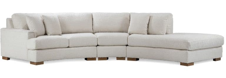 Temple Furniture 25240 Crescent 41″ Depth Sectional with RAF Lounge