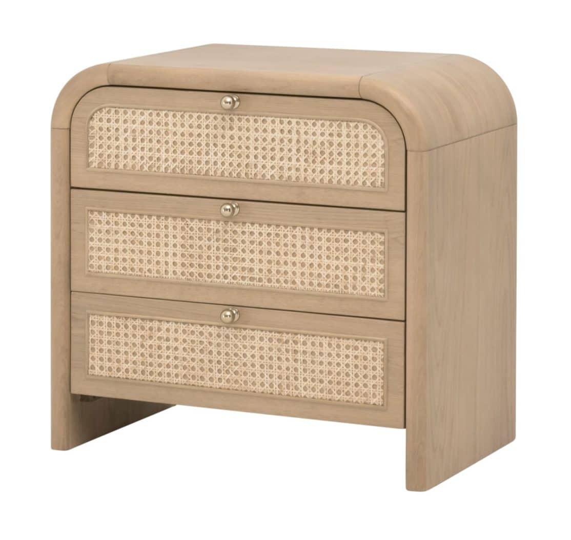 Essentials For Living 5280.NAT-OAK Cannes 3-Drawer Nightstand Essentials For Living 5280.NAT-OAK Cannes 3-Drawer Nightstand