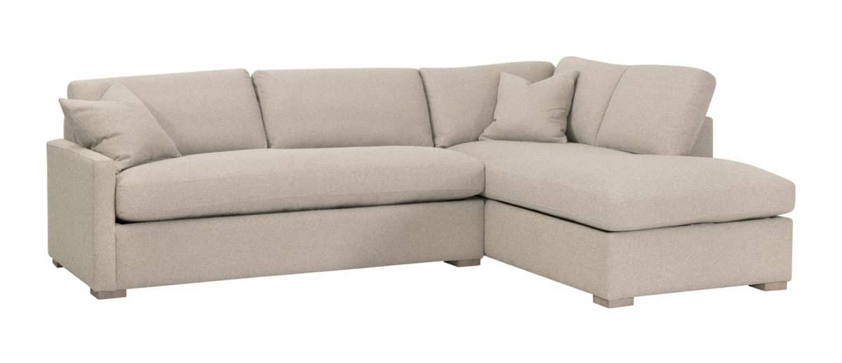 Essentials For Living 6620-RFS.LGJUT/NG Clara 112″ Slim Arm Sleeper Queen RF Sectional