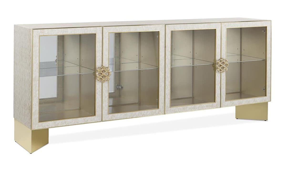 John Richard EUR-04-0886 Celtic Four-Door Lighted Sideboard John Richard EUR-04-0886 Celtic Four-Door Lighted Sideboard