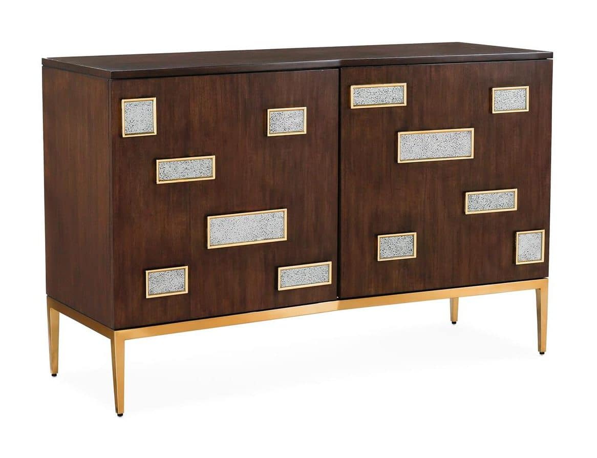 John Richard EUR-04-0945 Tetra Two-Door Credenza, Gold
