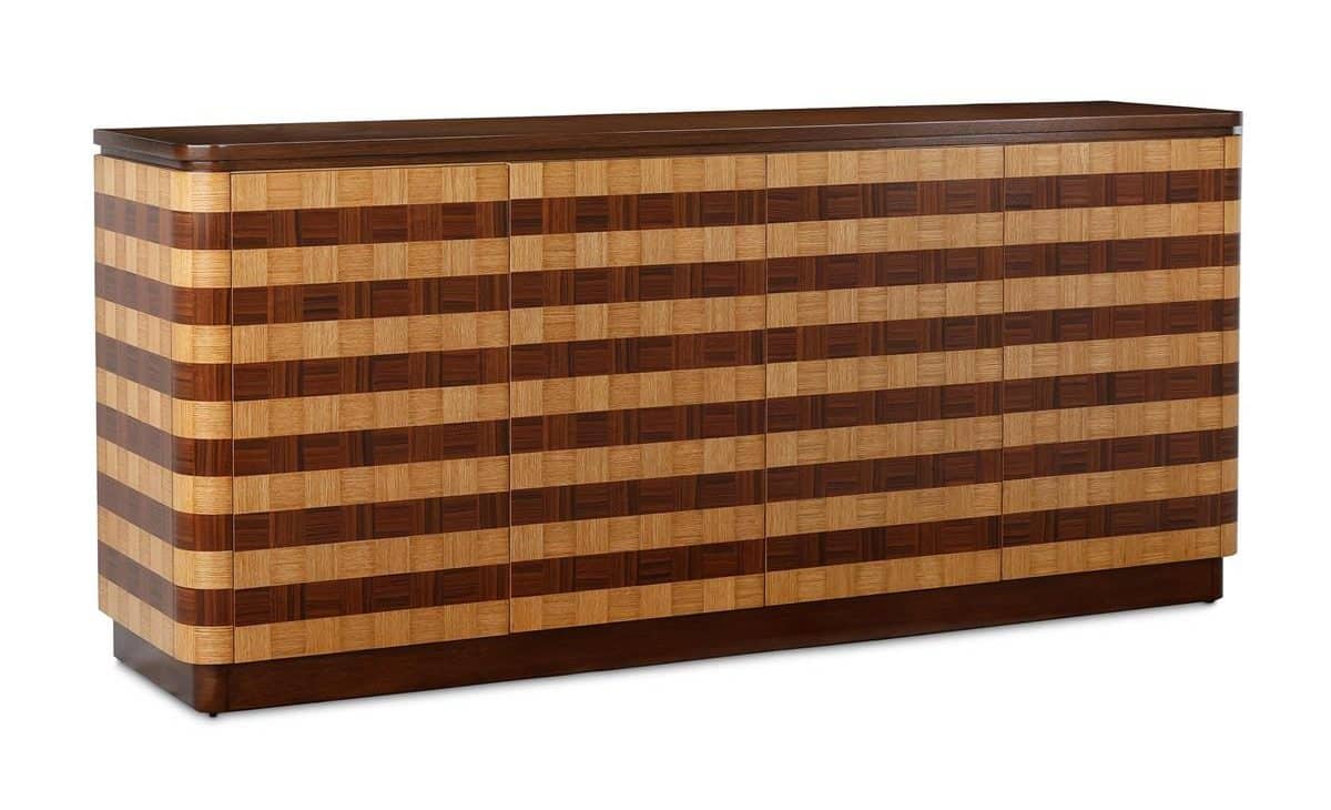 John Richard EUR-04-0953 Stripe Four-Door Credenza
