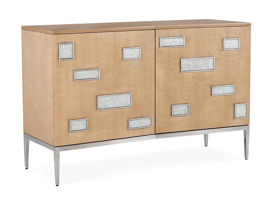 John Richard EUR-04-0983 Tetra Two-Door Credenza, Silver