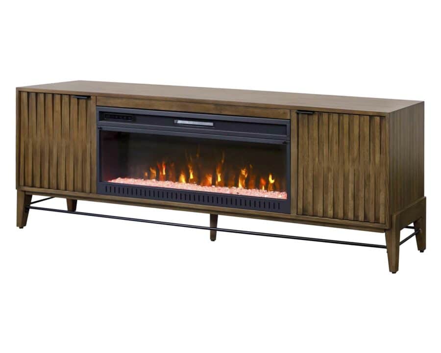 Martin Furniture IMDY380FP Delray 82″ Fireplace TV Stand