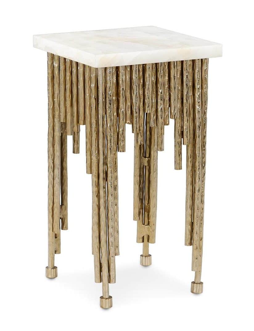 John Richard JFD-0537 Channel Side Table, Gold