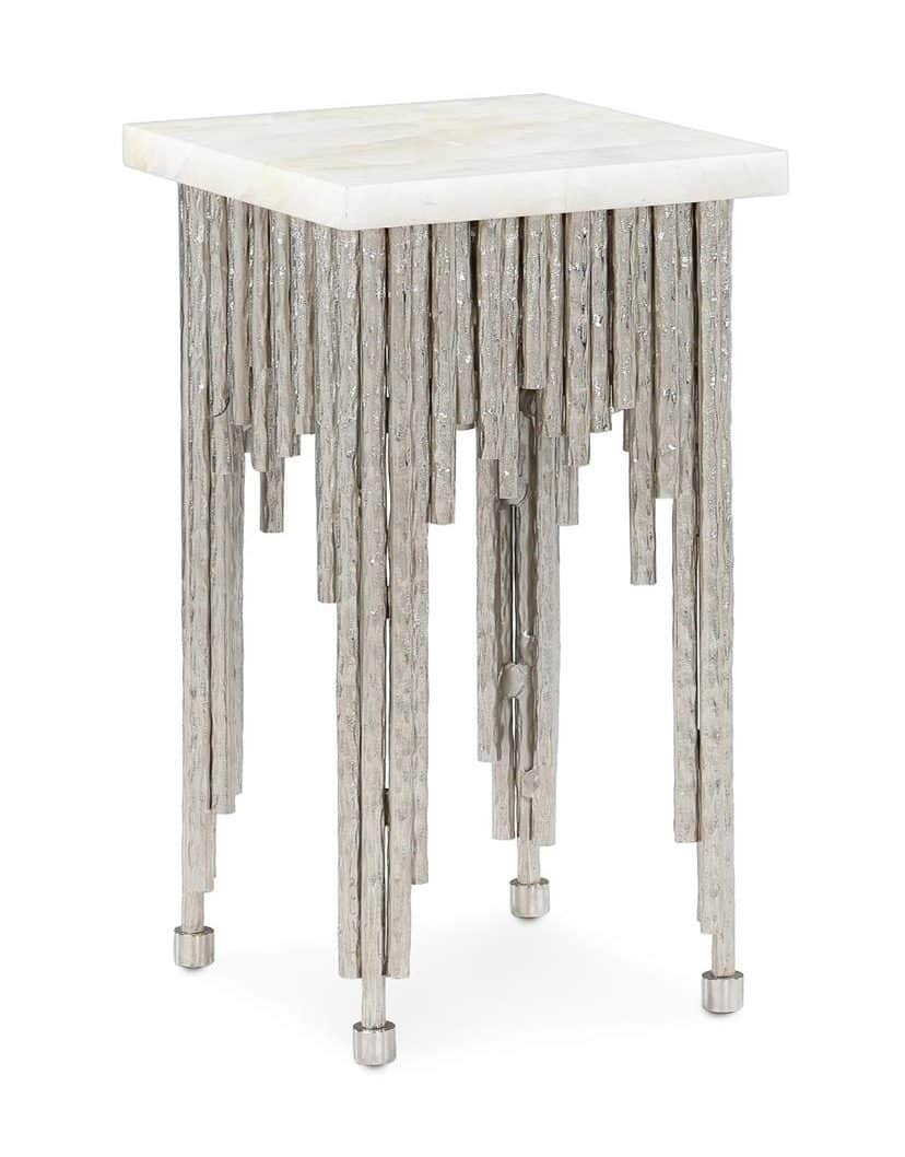 John Richard JFD-0538 Channel Side Table, Silver