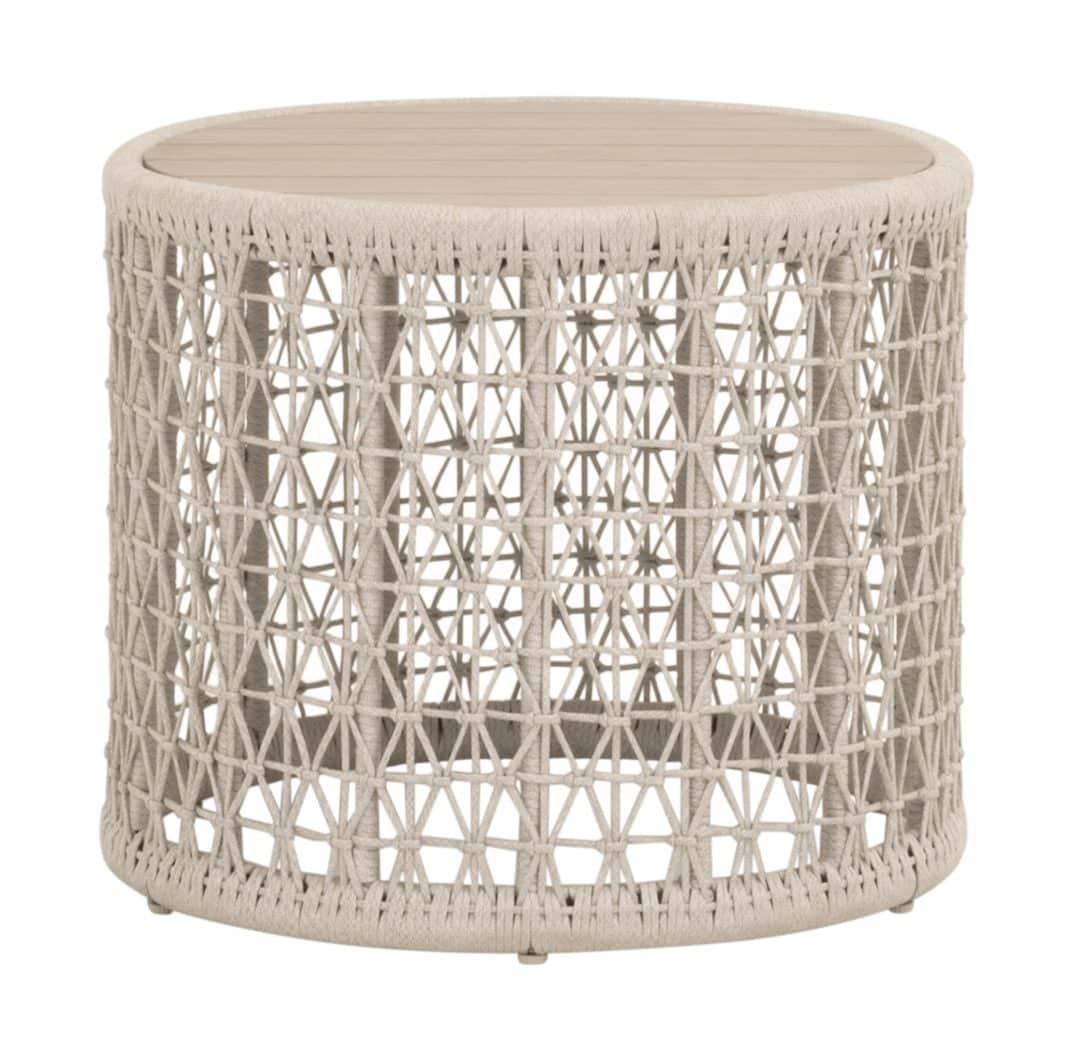 Essentials For Living 6889.OAT/W-ET Knit Outdoor Round End Table