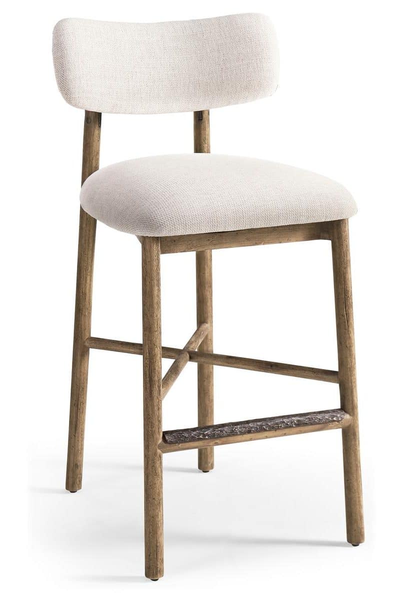 Jonathan Charles 491349-TLA-BS-F075 Stone Ridge Upholstered Bar Stool