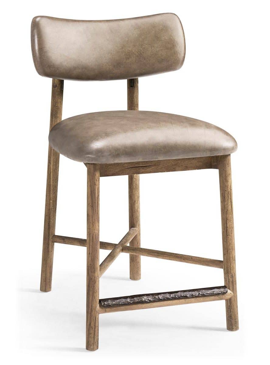 Jonathan Charles 491349-TLA-CS-L045 Stone Ridge Leather Counter Stool