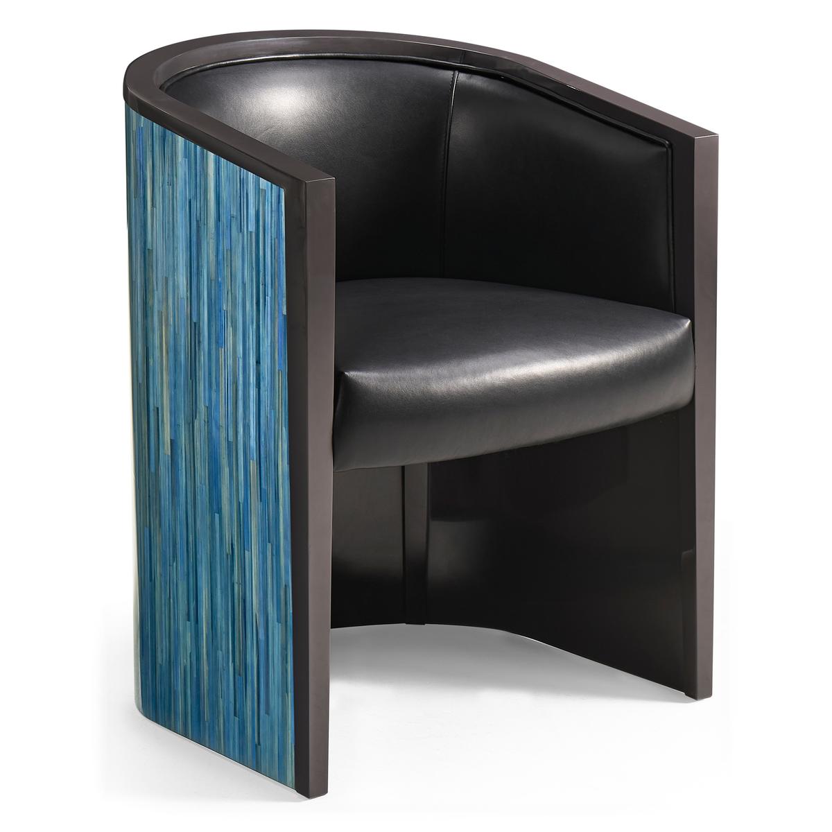 Jonathan Charles 500611-ABS-L047 Sapphire Straw Barrel Chair