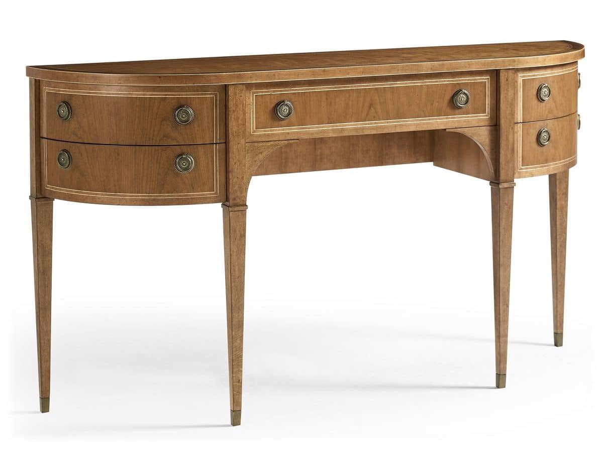 Jonathan Charles 496224-SBC Sundial Demilune Console Table