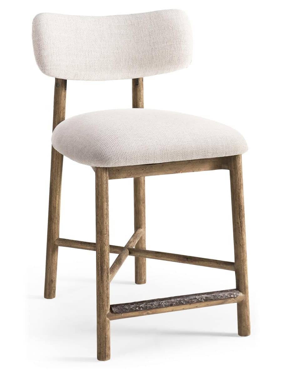 Jonathan Charles 491349-TLA-CS-F075 Stone Ridge Upholstered Counter Stool
