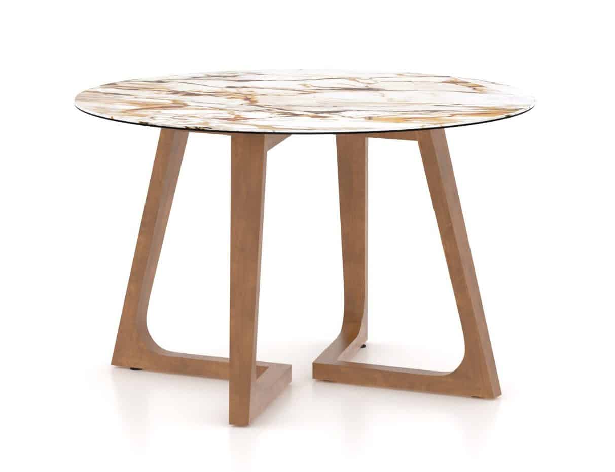 Canadel PRN04848W225MMONF Round Porcelain Table – Base MN