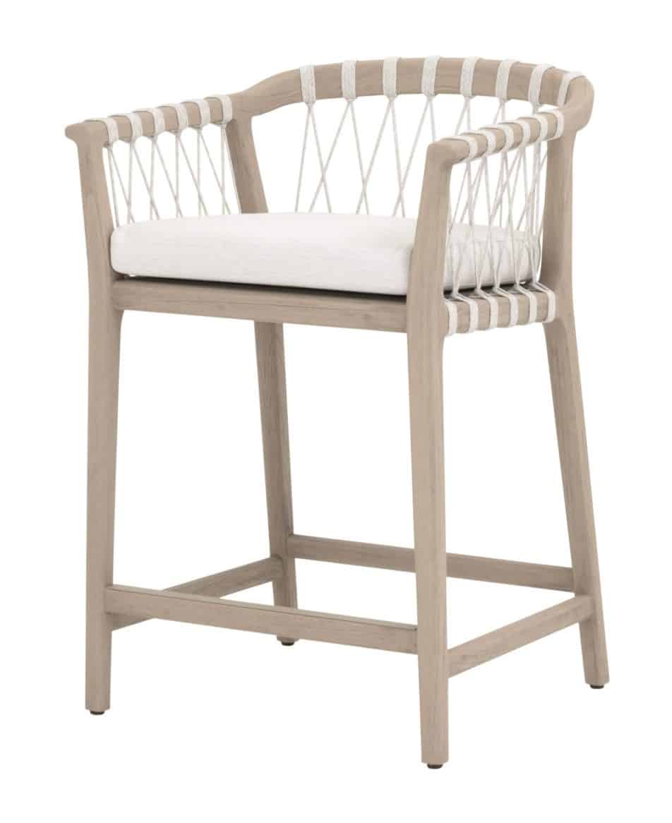 Essentials For Living 6800CS.WHT/WHT/W-ET Pacific Outdoor Counter Stool