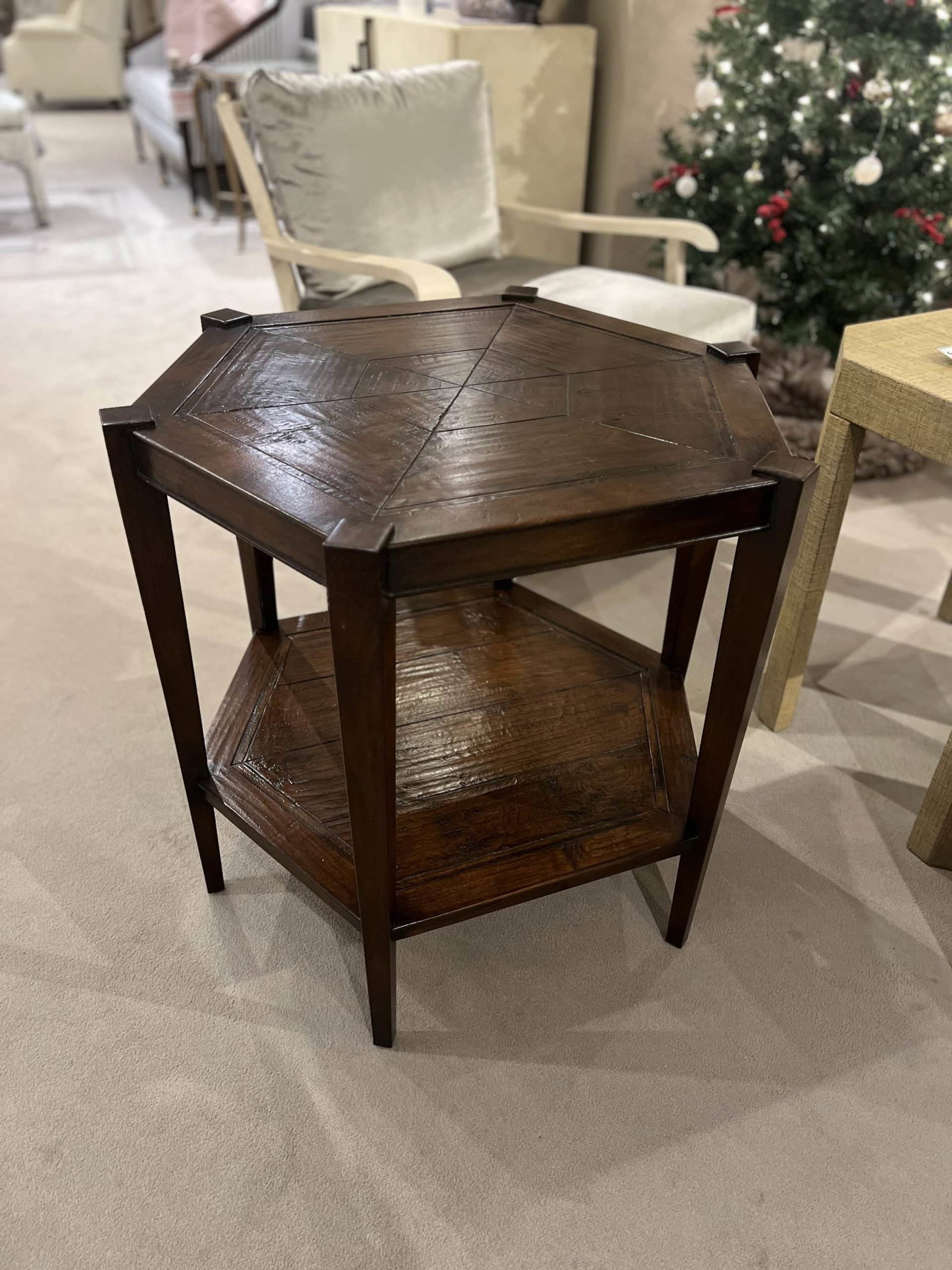 Maitland-Smith HM1041/120 Dudley Hexagonal Lamp Table Maitland-Smith HM1041/120 Dudley Hexagonal Lamp Table
