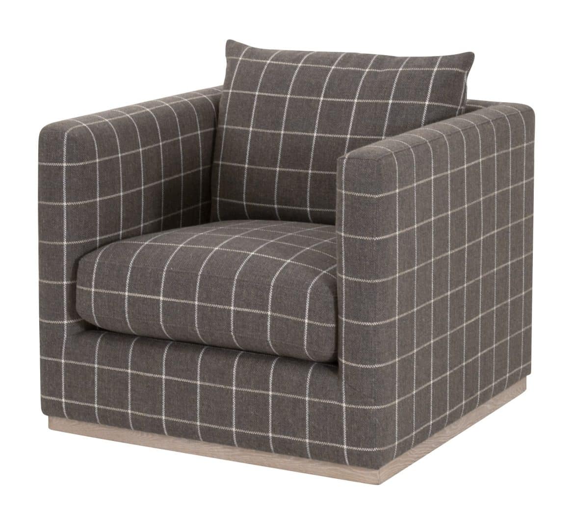 Essentials For Living 6608.WSTL/NG Siena Plinth Base Swivel Club Chair