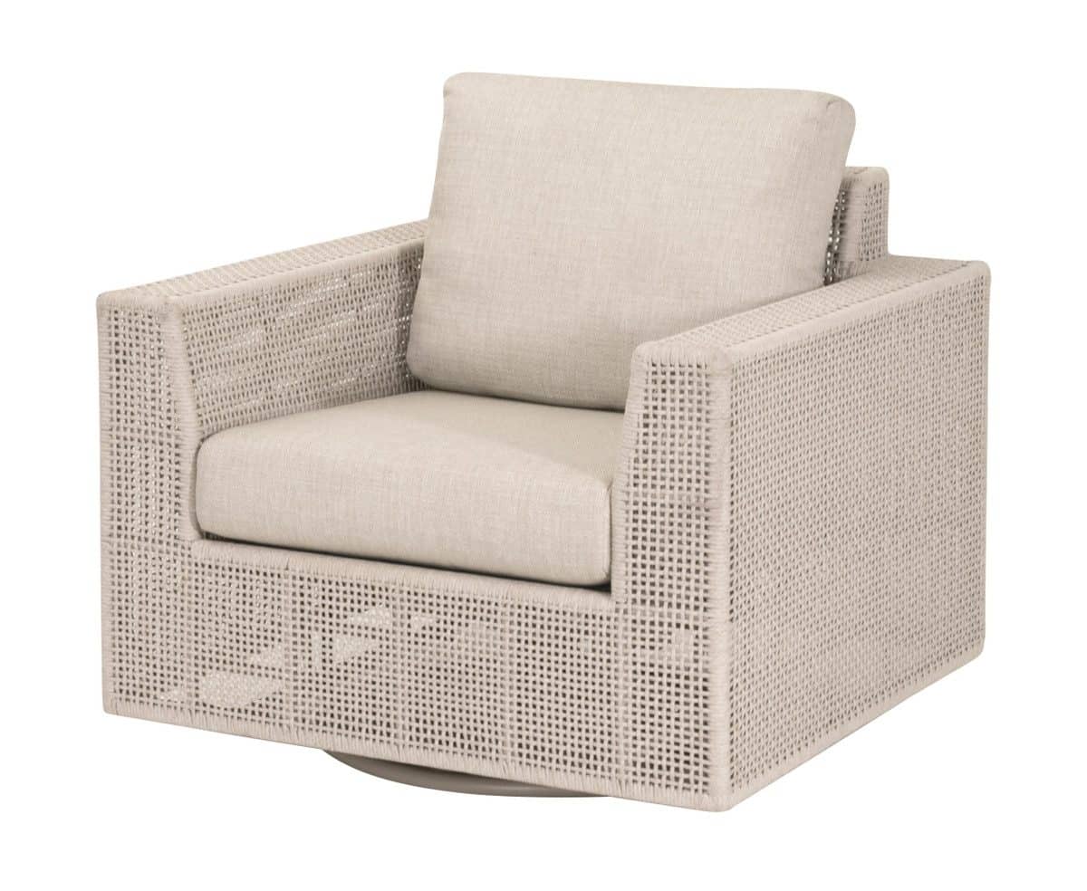 Essentials For Living 6843-1SRCK.OAT/ECR Tropez Outdoor Swivel Rocker Sofa Chair