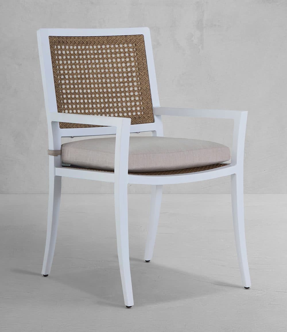 Summer Classics 1538 Bermuda Aluminum and Cane Arm Chair