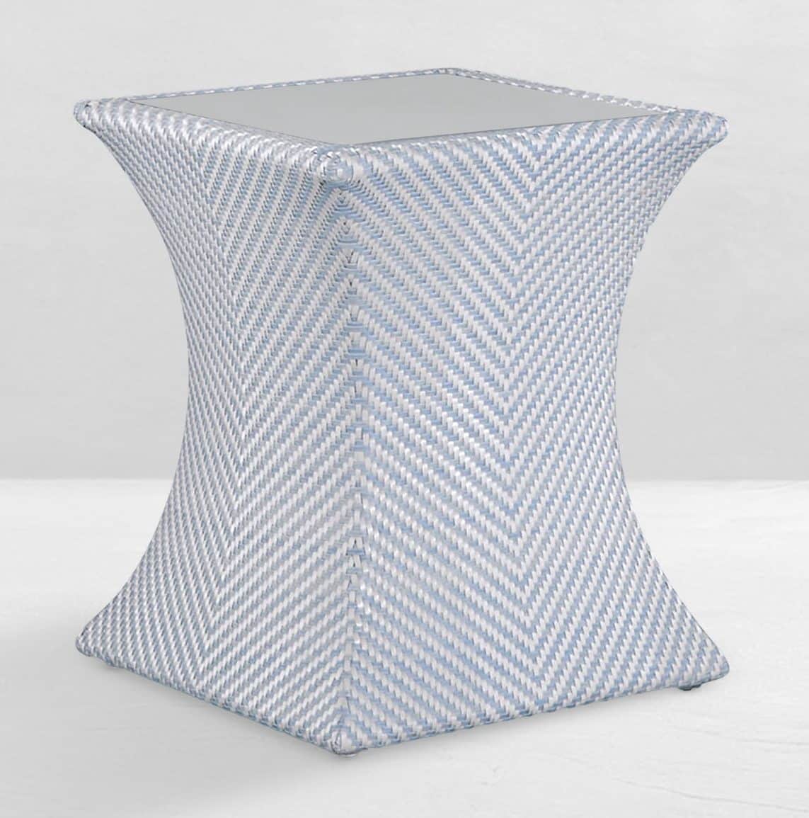 Summer Classics 1526 Bari N-Dura Resin Wicker Outdoor Round Square End Table