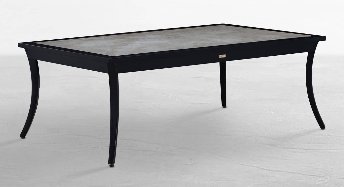 Summer Classics 1539 Bermuda Aluminum with Porcelain Top Rectangle Coffee Table
