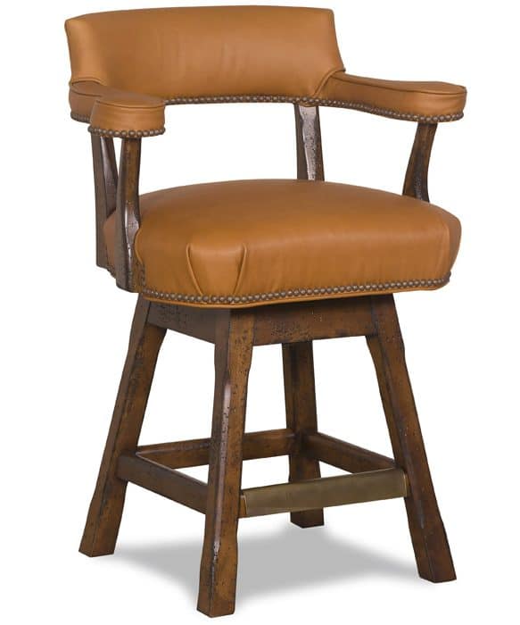 McKinley Leather 22-CH-SGT Lafone Counter Stool with Stained Glass Treatment