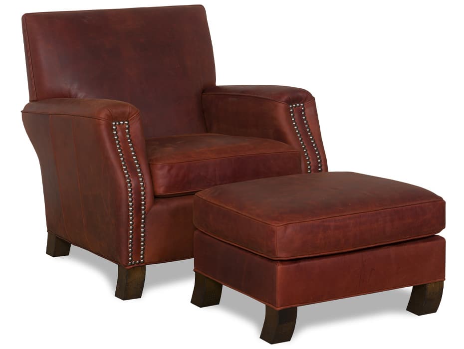McKinley Leather 8380 Santiago Cigar Ottoman McKinley Leather 8380 Santiago Cigar Ottoman