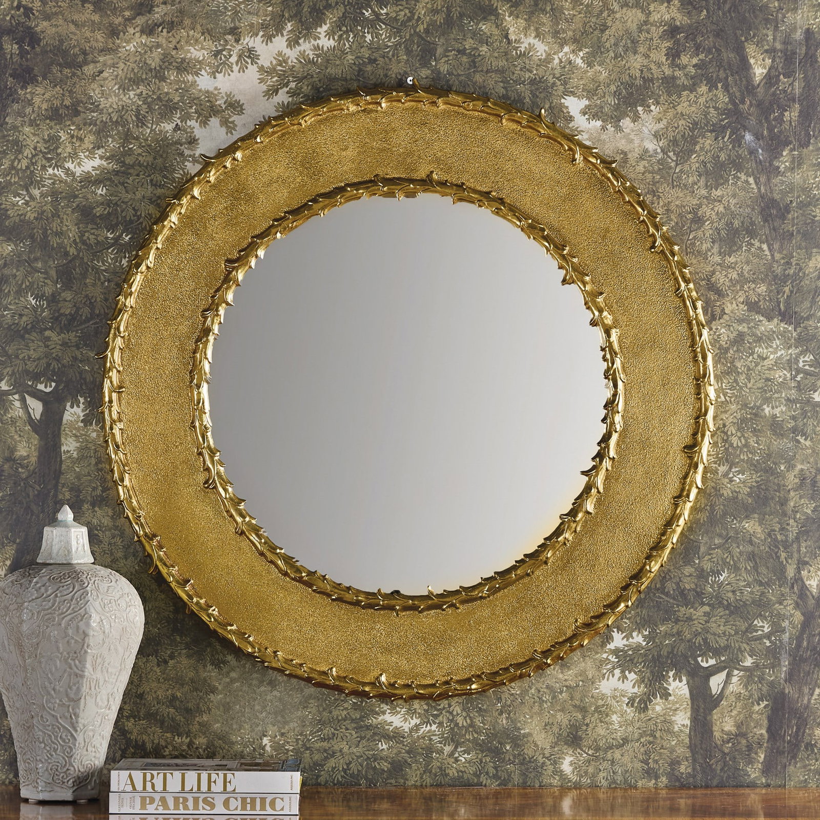 Modern History MH1244F01 Trifari Round Mirror