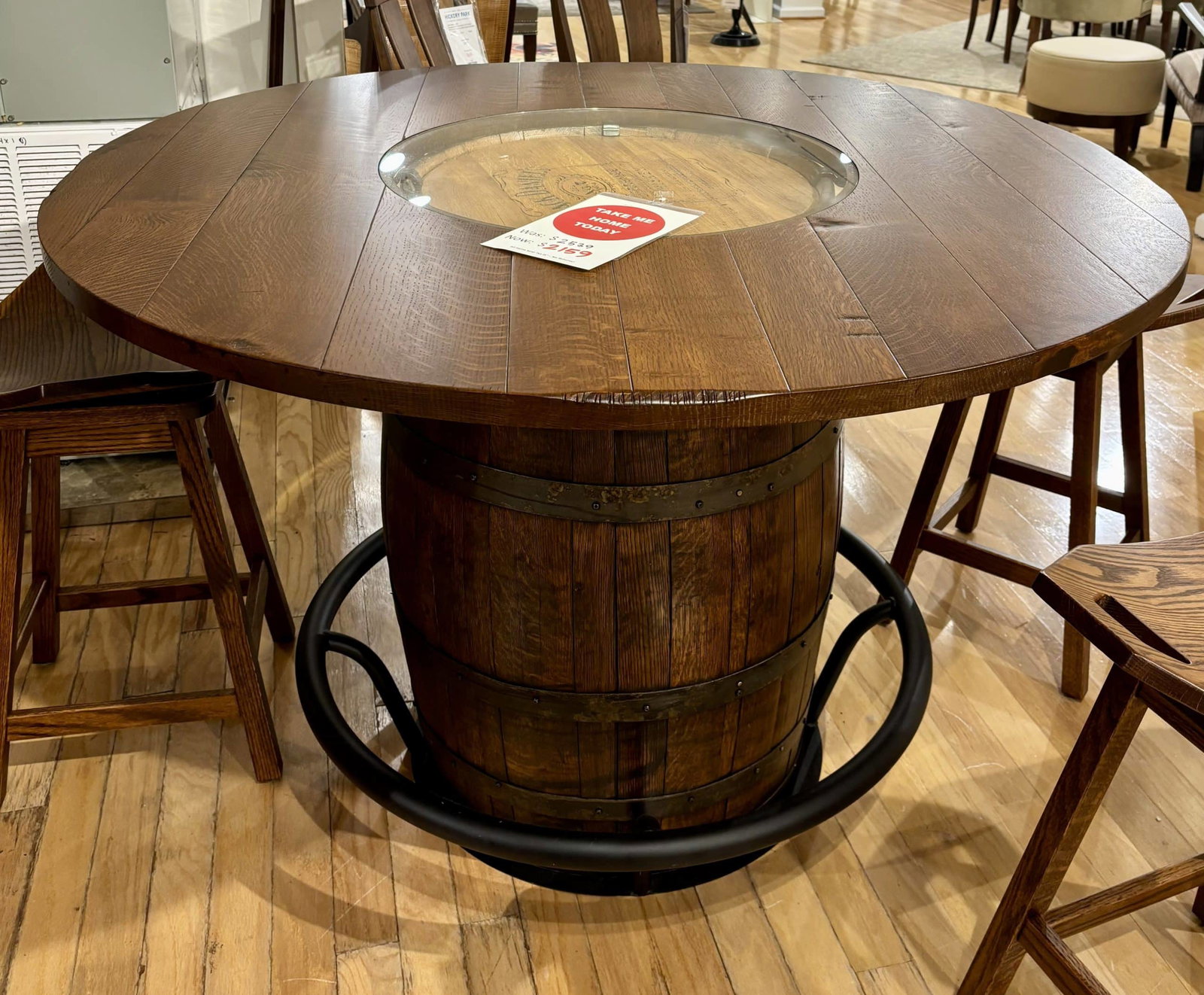 Still Fork 11JBBT54-RND Whiskey Barrel Table