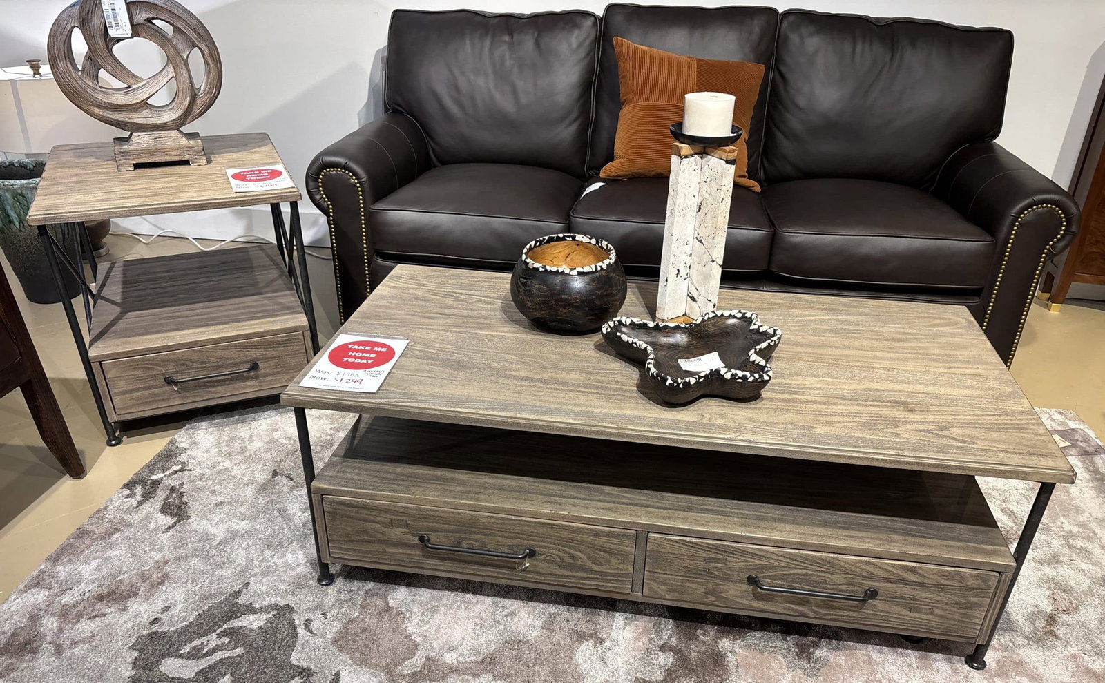 Kincaid Furniture 944-910 Modern Forge Coffee and Side Table