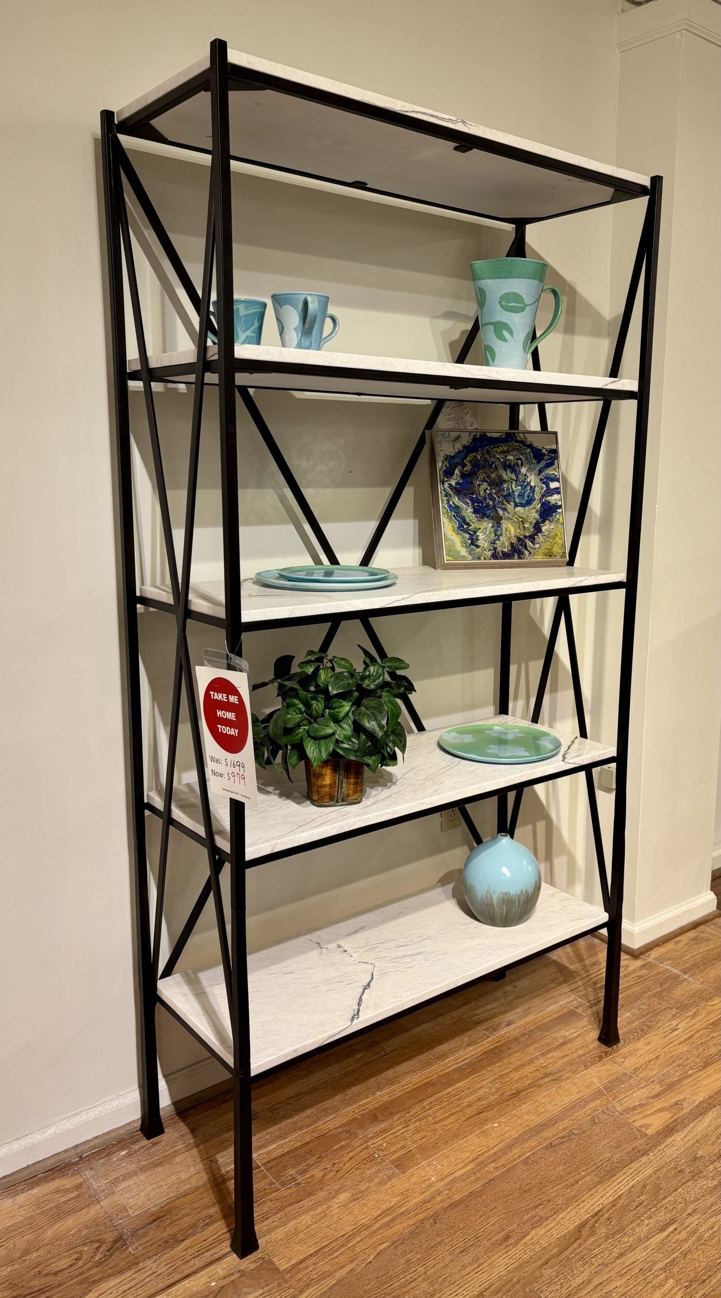 Bassett Furniture 6M35-0682 Whitestone Etagere
