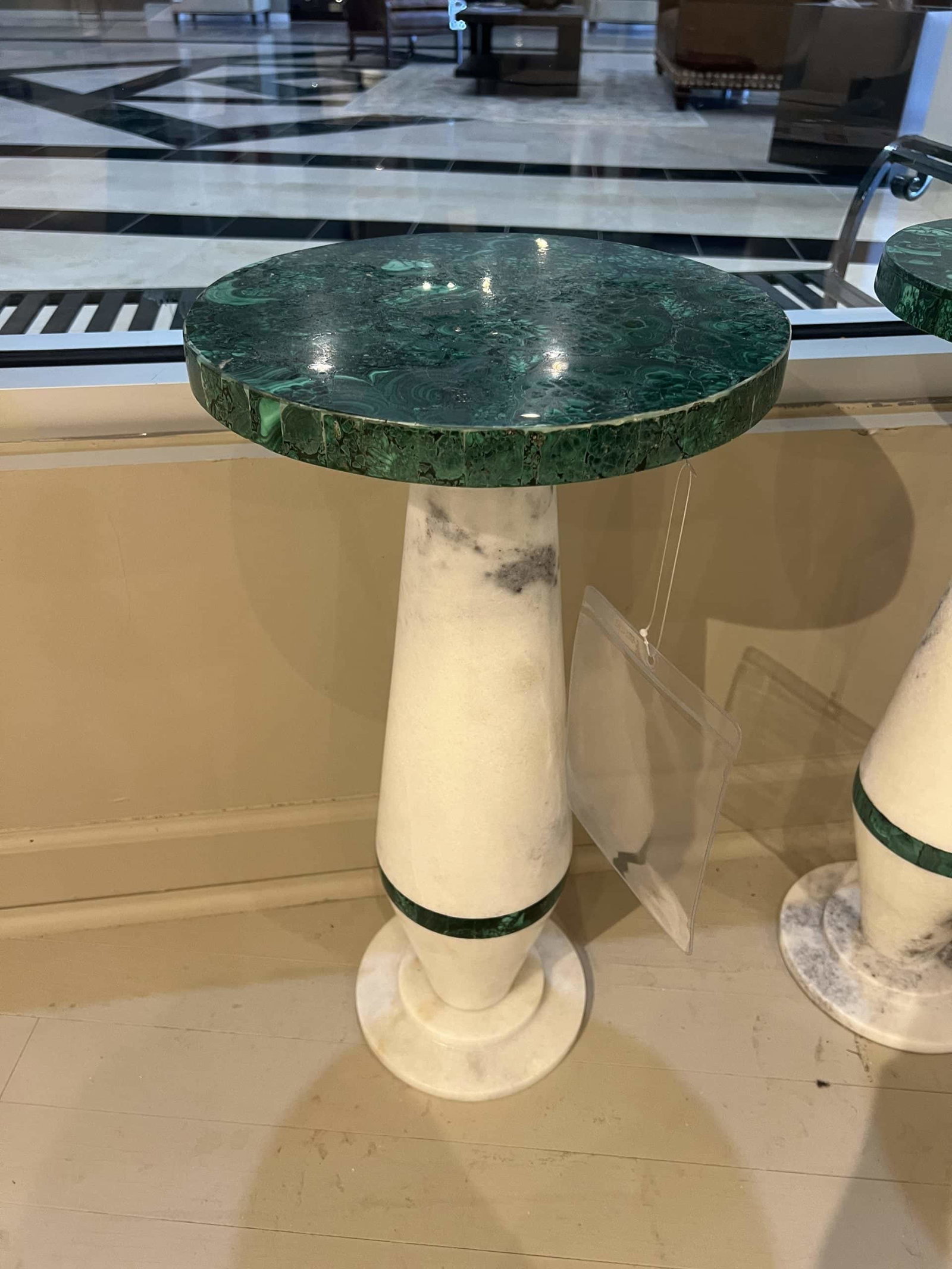 Maitland-Smith 8379-30M/70 Malachite Martini Table Maitland-Smith 8379-30M/70 Malachite Martini Table