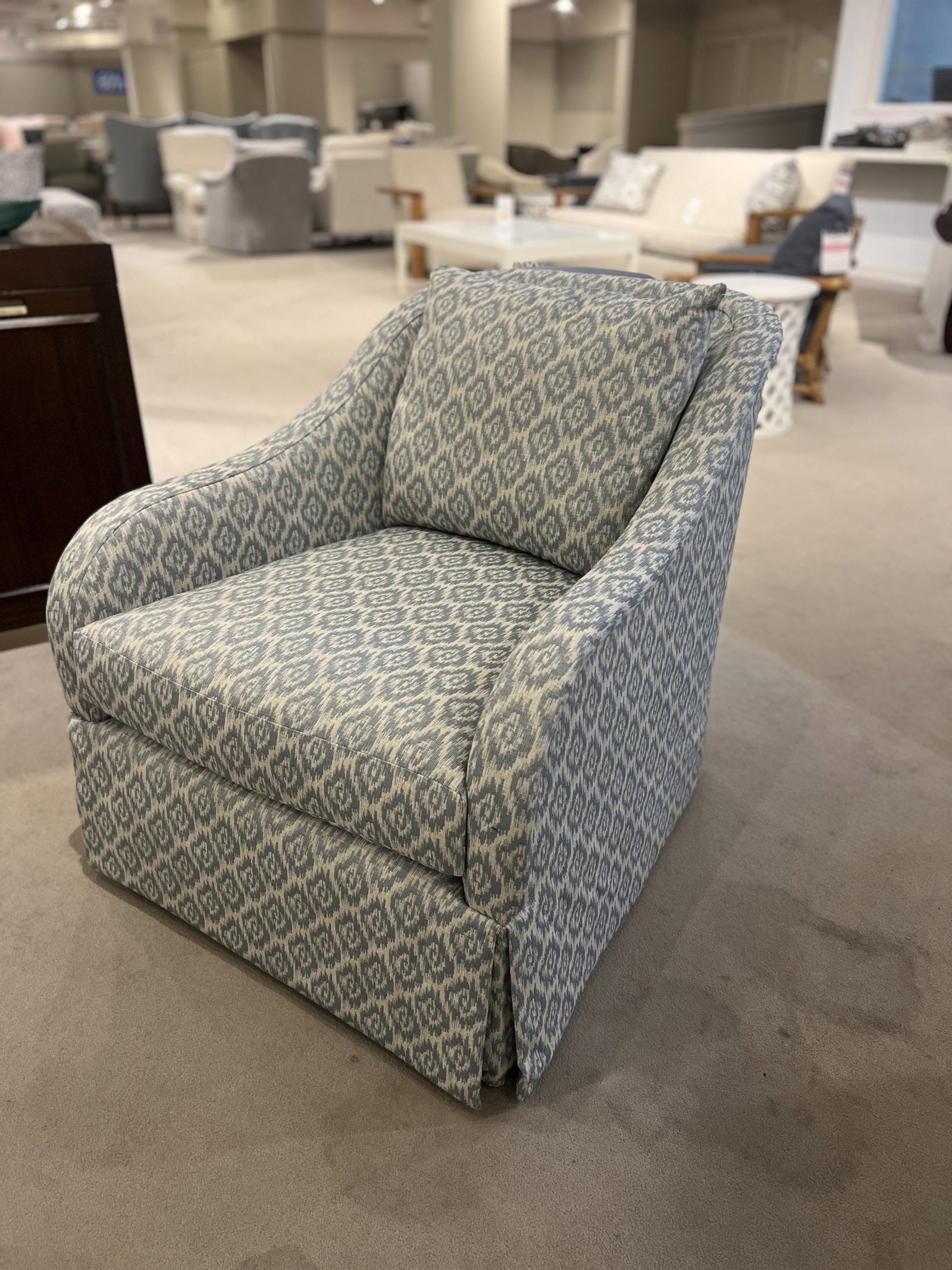 Highland House 2013SW/160 Marcel Skirted Swivel Chair