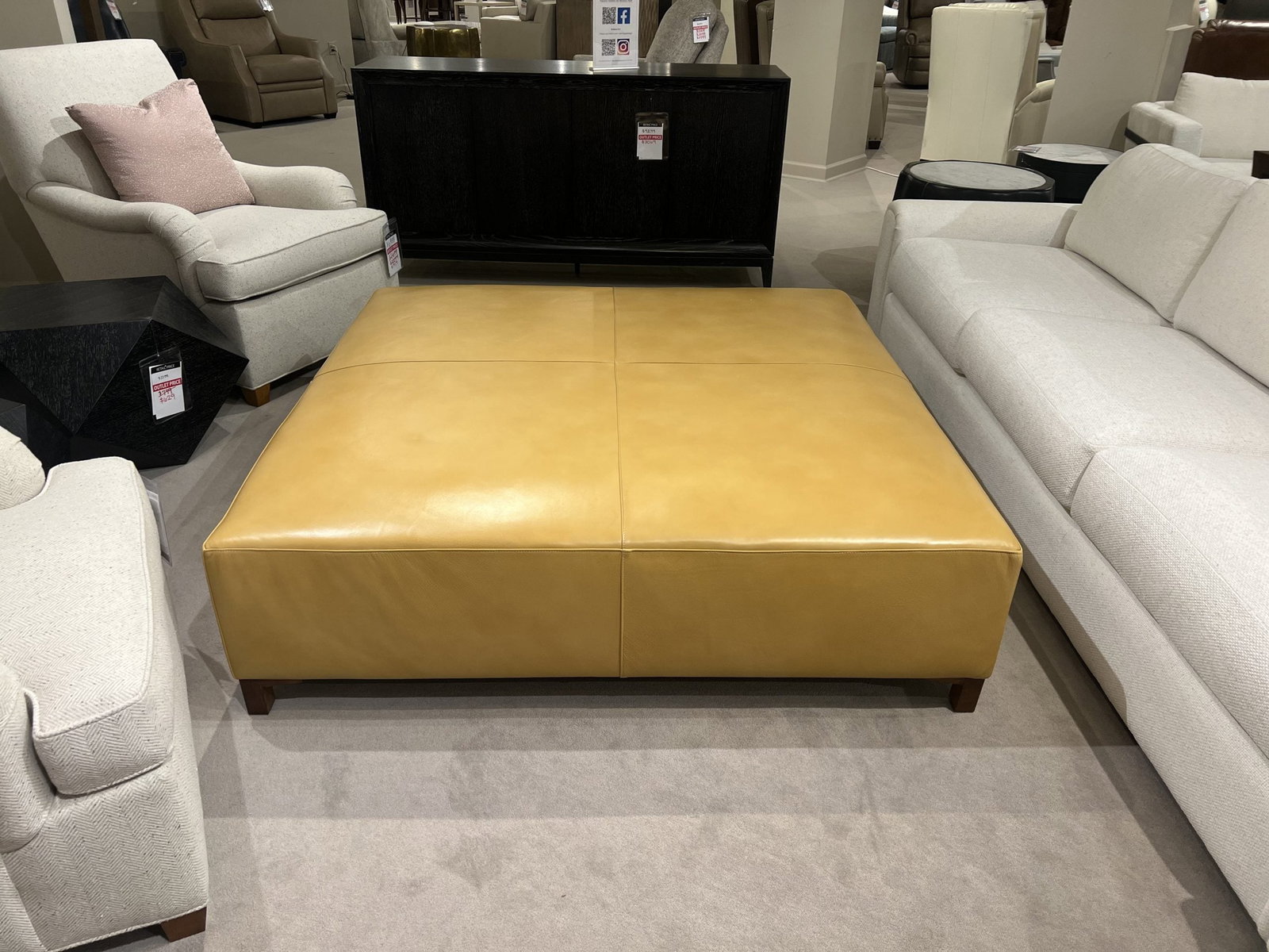 Century LTD7110-6060/20 Rockford 60" Square Cockail Ottoman Century LTD7110-6060/20 Rockford 60" Square Cockail Ottoman