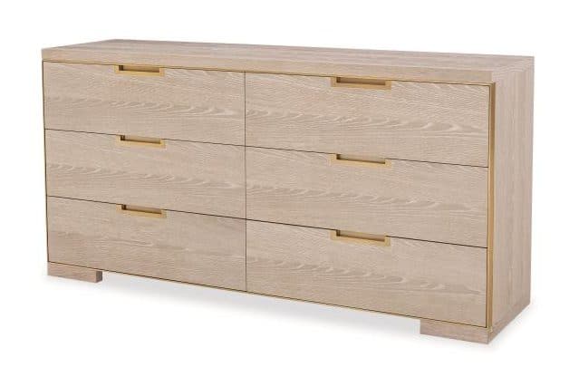 Century Furniture CA2-205 Cadence Six Drawer Dresser Sand Cerused