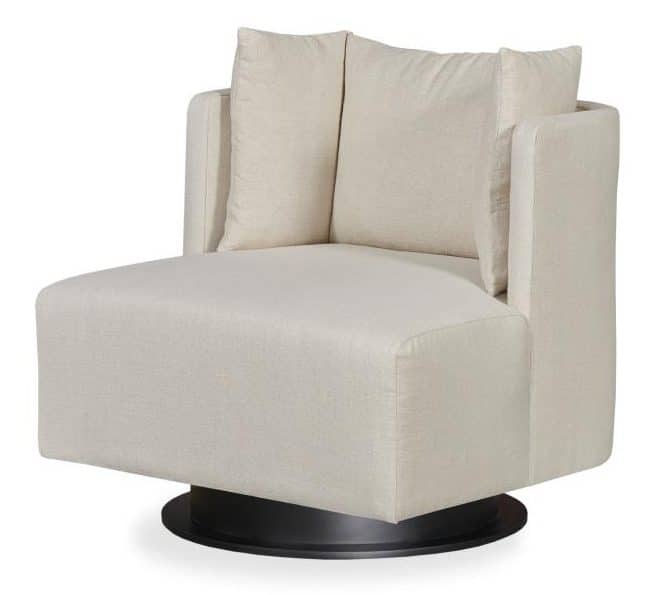 Century Furniture CCU-3186-8-F1 Riposo Swivel Chair Metal Base